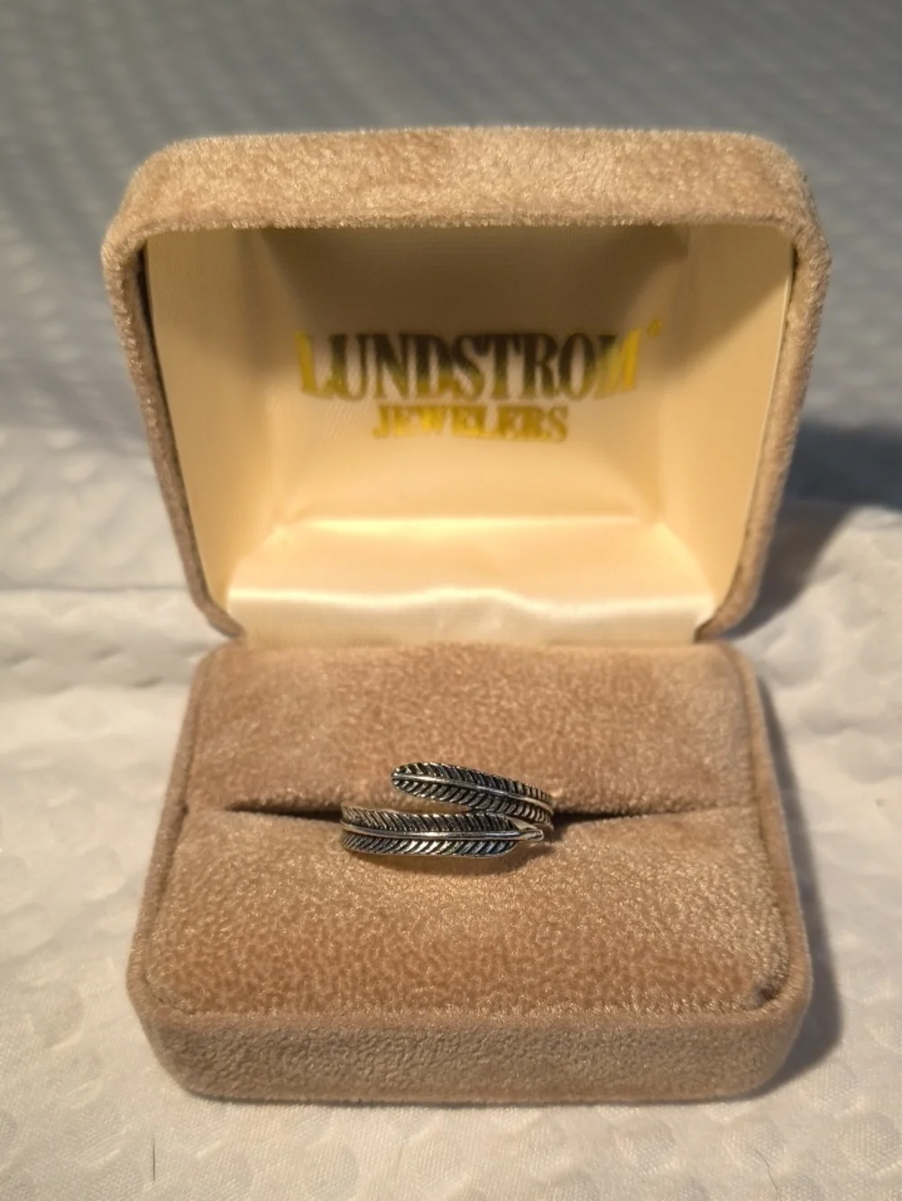 Silver Feather Wrap Ring - Silver 7.5 L5